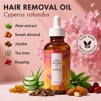 Corvasse Hair Removal Rotundus Oil with key ingredient list
