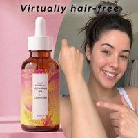 Smooth virtually hair-free legs beside the Corvasse oil bottle